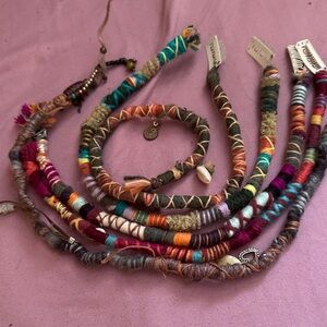 Colourful 5 Bohemian dreads clip on ❤️made with love